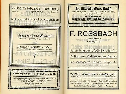 Hessen Wetterau Friedberg 52. Gau Turnfest Festschrift Programm 1925