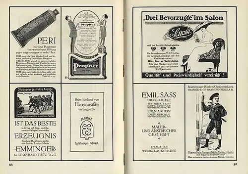 Deutsche Literatur Rheinland Schriftsteller Erzähler Kunst Grafik Kalender 1914