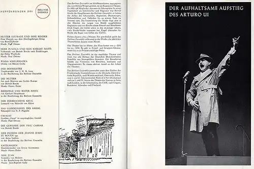Deutsches Theater Brecht Berliner Ensemble Gastspiel in Lünen Frankfurt 1960
