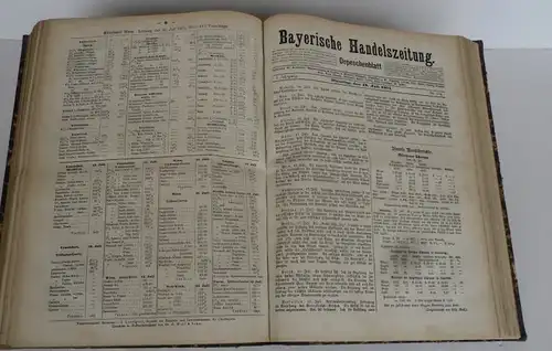 Bayern Handel Gewerbe Börse Bayerische Handelszeitung + Depeschenblatt von 1871