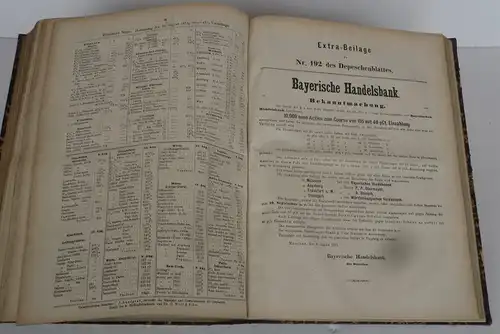 Bayern Handel Gewerbe Börse Bayerische Handelszeitung + Depeschenblatt von 1871