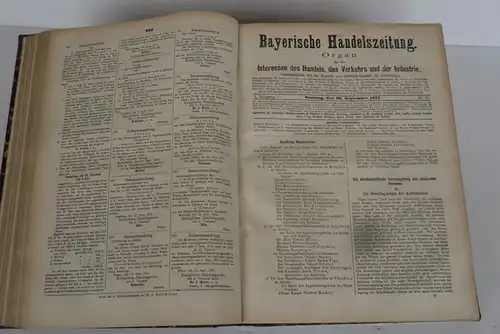 Bayern Handel Gewerbe Börse Bayerische Handelszeitung + Depeschenblatt von 1871