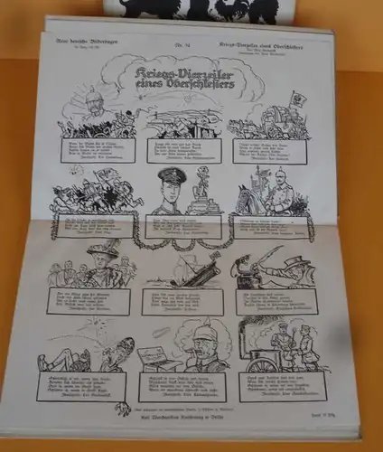 Weltkrieg Geschichte Propaganda Neue Deutscher Bilderbogen Karikaturen 2 Bände 