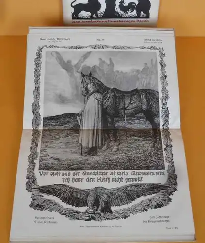 Weltkrieg Geschichte Propaganda Neue Deutscher Bilderbogen Karikaturen 2 Bände 