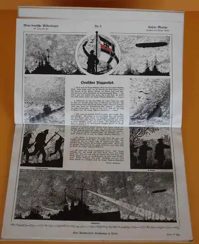 Weltkrieg Geschichte Propaganda Neue Deutscher Bilderbogen Karikaturen 2 Bände 