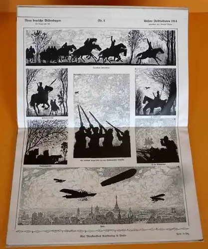 Weltkrieg Geschichte Propaganda Neue Deutscher Bilderbogen Karikaturen 2 Bände 