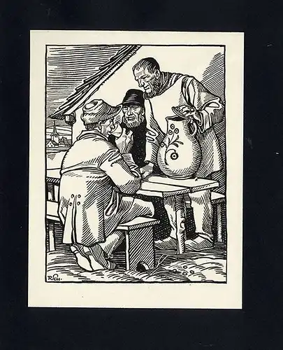 Kunst Grafik Holzschnitt Bayern Franken Rudolf Schiestl Kunstmappe 1920