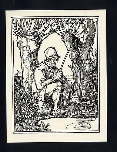 Kunst Grafik Holzschnitt Bayern Franken Rudolf Schiestl Kunstmappe 1920