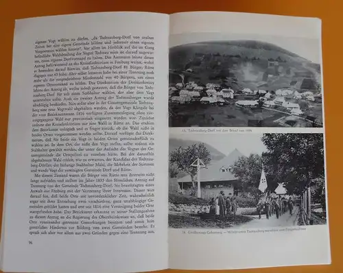 Baden Schwarzwald Feldberg Geschichte des Dorfes Todtnauberg Heimatbuch 1966