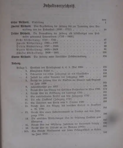 Sachsen Leipzig 200 Jahre Leipziger Zeitung Geschichte Chronik Festschrift 1860