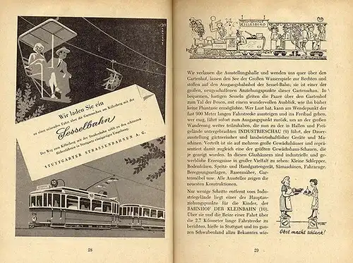 Stuttgart Deutsche Gartenschau Katalog Führer Werbung Reklame Postkarten 1950