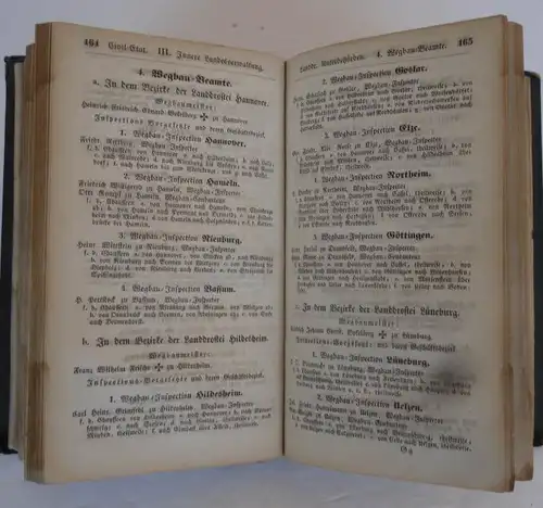 Königreich Hannover Adel Militär Verwaltung Ämter Güter Post Handbuch 1856