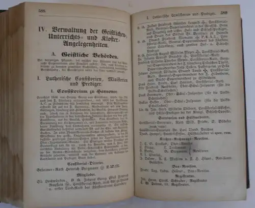 Königreich Hannover Adel Militär Verwaltung Ämter Güter Post Handbuch 1856