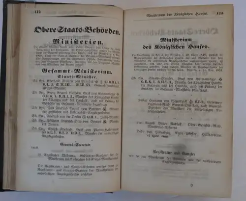 Königreich Hannover Adel Militär Verwaltung Ämter Güter Post Handbuch 1856