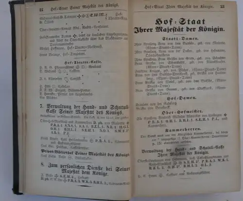 Königreich Hannover Adel Militär Verwaltung Ämter Güter Post Handbuch 1856