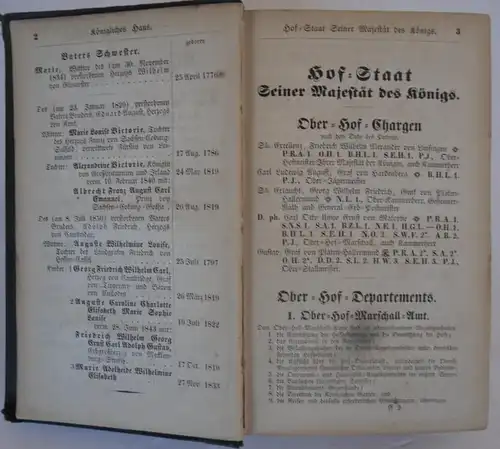 Königreich Hannover Adel Militär Verwaltung Ämter Güter Post Handbuch 1856