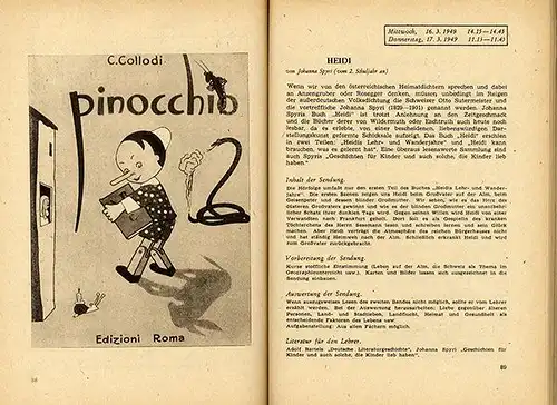 Hessen Radio Rundfunk Schulfunk Sendungen Programm Buch 1948