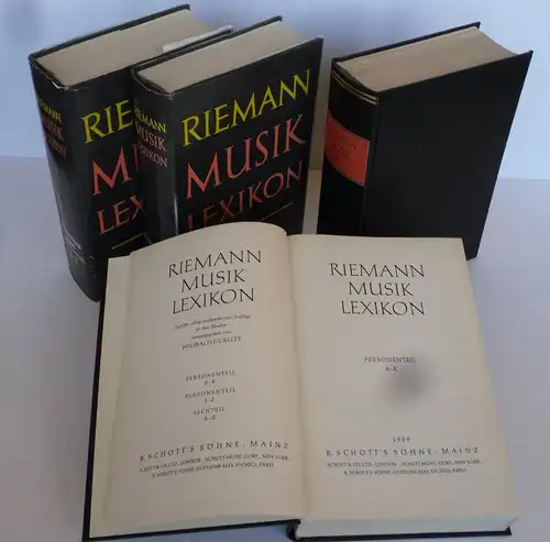 Riemann Musik Lexikon Personenteil A-K und L-Z mit 2 Ergänzungsbänden 1959