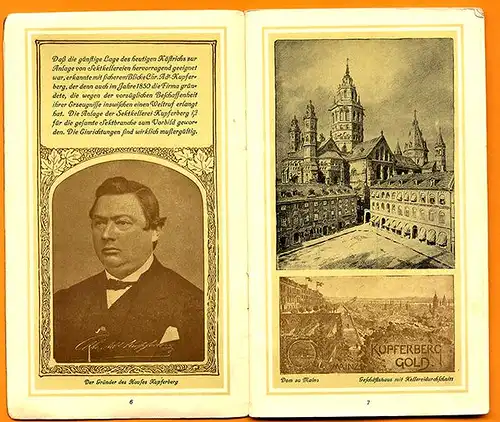 Rhein Hessen Mainz Sekt Kellerei Kupferberg Gold Jugendstil Reklameheft 1900 