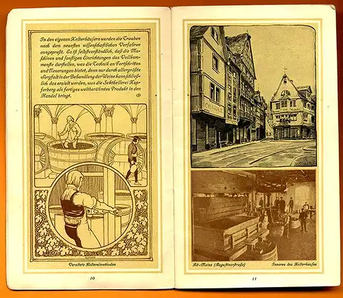 Rhein Hessen Mainz Sekt Kellerei Kupferberg Gold Jugendstil Reklameheft 1900