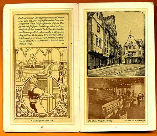 Rhein Hessen Mainz Sekt Kellerei Kupferberg Gold Jugendstil Reklameheft 1900 