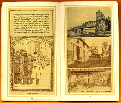 Rhein Hessen Mainz Sekt Kellerei Kupferberg Gold Jugendstil Reklameheft 1900 