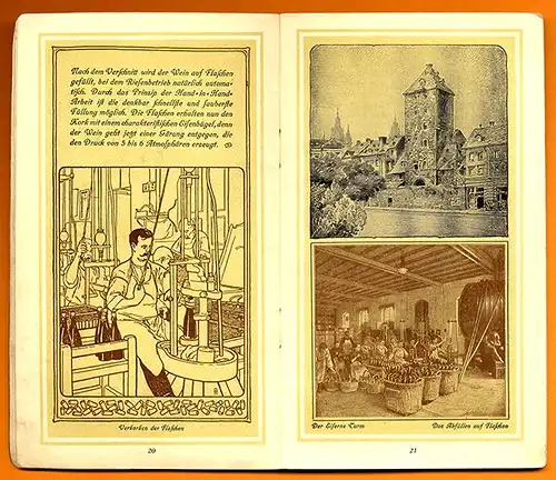 Rhein Hessen Mainz Sekt Kellerei Kupferberg Gold Jugendstil Reklameheft 1900 