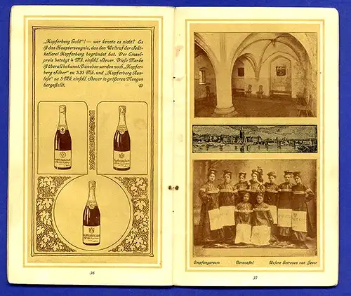 Rhein Hessen Mainz Sekt Kellerei Kupferberg Gold Jugendstil Reklameheft 1900 