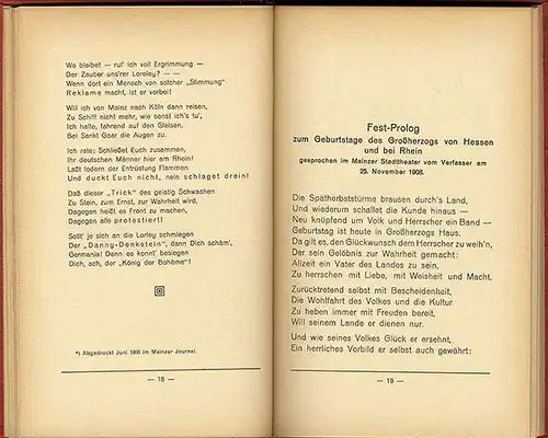 Rhein Hessen Mainz Humor Verse Kaberett Gedichte Mundart Fritz Fischer 1912