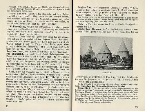 Niedersachsen Harz Goslar Stadt Geschichte alter Reiseführer 1911