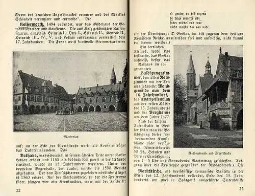 Niedersachsen Harz Goslar Stadt Geschichte alter Reiseführer 1911