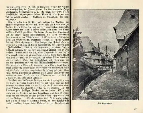 Niedersachsen Harz Goslar Stadt Geschichte alter Reiseführer 1911