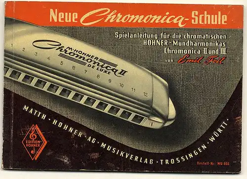 Württemberg Trossingen Hohner Mundharmonika Musik Noten Spielanleitung 1955