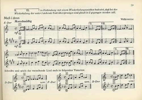 Württemberg Trossingen Hohner Mundharmonika Musik Noten Spielanleitung 1955