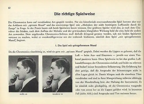 Württemberg Trossingen Hohner Mundharmonika Musik Noten Spielanleitung 1955