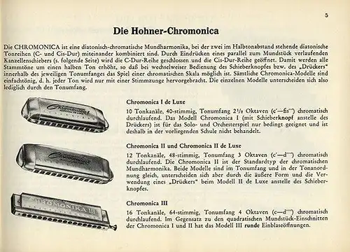 Württemberg Trossingen Hohner Mundharmonika Musik Noten Spielanleitung 1955