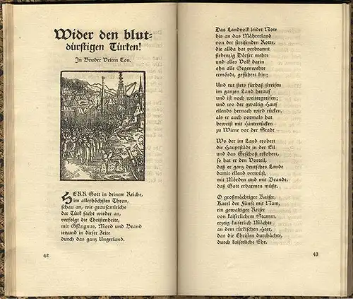 Literatur Mittelalter Nürnberg Hans Sachs Gedichte Liebhaber Ausgabe Insel 1922