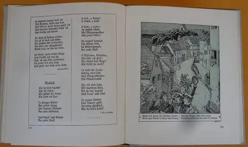 Deutsche Lyrik Minnesang Liebeslieder Liederbuch Kunst Grafik Buch 1924