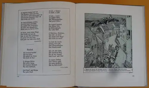 Deutsche Lyrik Minnesang Liebeslieder Liederbuch Kunst Grafik Buch 1924 