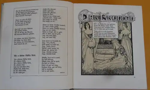 Deutsche Lyrik Minnesang Liebeslieder Liederbuch Kunst Grafik Buch 1924 