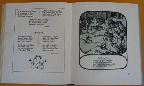 Deutsche Lyrik Minnesang Liebeslieder Liederbuch Kunst Grafik Buch 1924