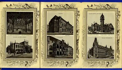 Rhein Köln Dom Bahnhof Post  Bilder Leporello Litho Album 1897