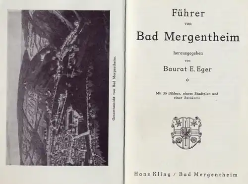 Franken Bad Mergentheim Werbung Reklame Geschichte alter Reiseführer 1955