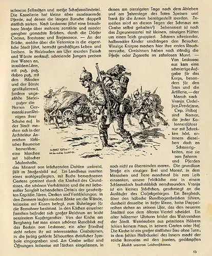 Weltkrieg Balkan Deutsches Corps in Serbien Krieg Skizzenbuch Albert Reich 1916