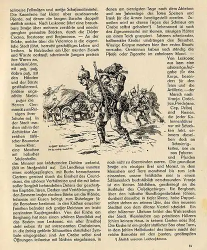 Weltkrieg Balkan Deutsches Corps in Serbien Krieg Skizzenbuch Albert Reich 1916 