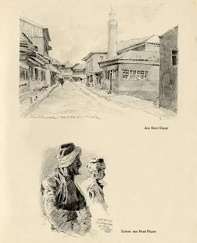 Weltkrieg Balkan Deutsches Corps in Serbien Krieg Skizzenbuch Albert Reich 1916