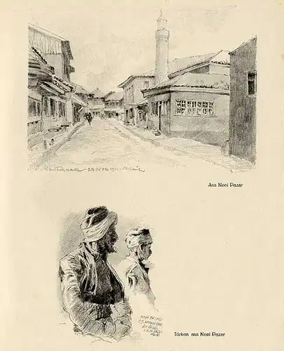 Weltkrieg Balkan Deutsches Corps in Serbien Krieg Skizzenbuch Albert Reich 1916 
