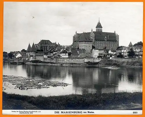 Westpreußen Marienburg Schiffsbrücke 2 Original Foto Aufnahmen Berlin 1906
