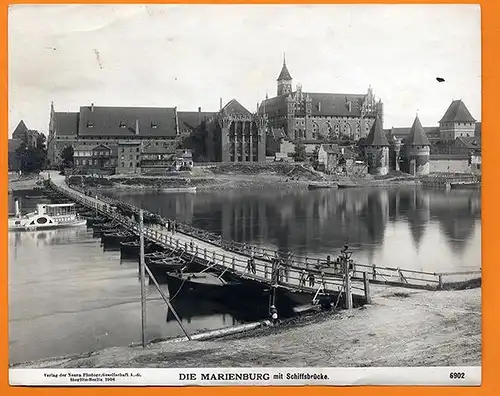 Westpreußen Marienburg Schiffsbrücke 2 Original Foto Aufnahmen Berlin 1906