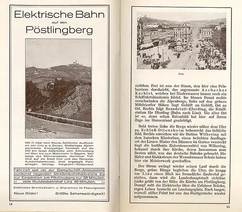 Österreich Donau Dampf Schiffahrt Passau Wien Budapest Belgrad Reiseführer 1930